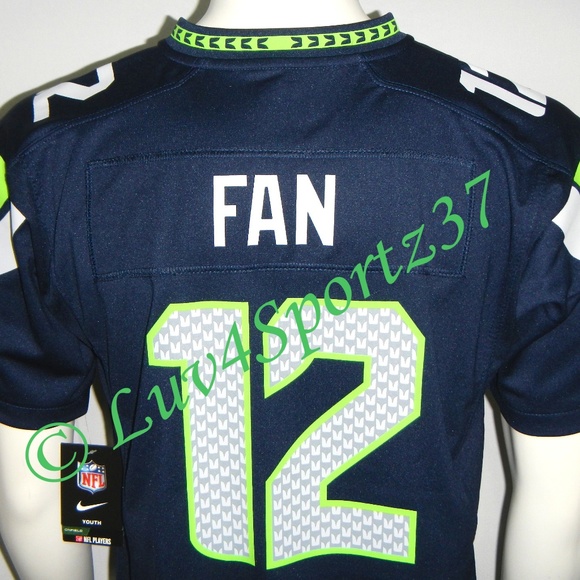 Nike SEAHAWKS 12th Man FAN Jersey #12 YOUTH Sizes